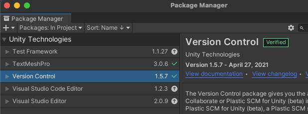 Version control package